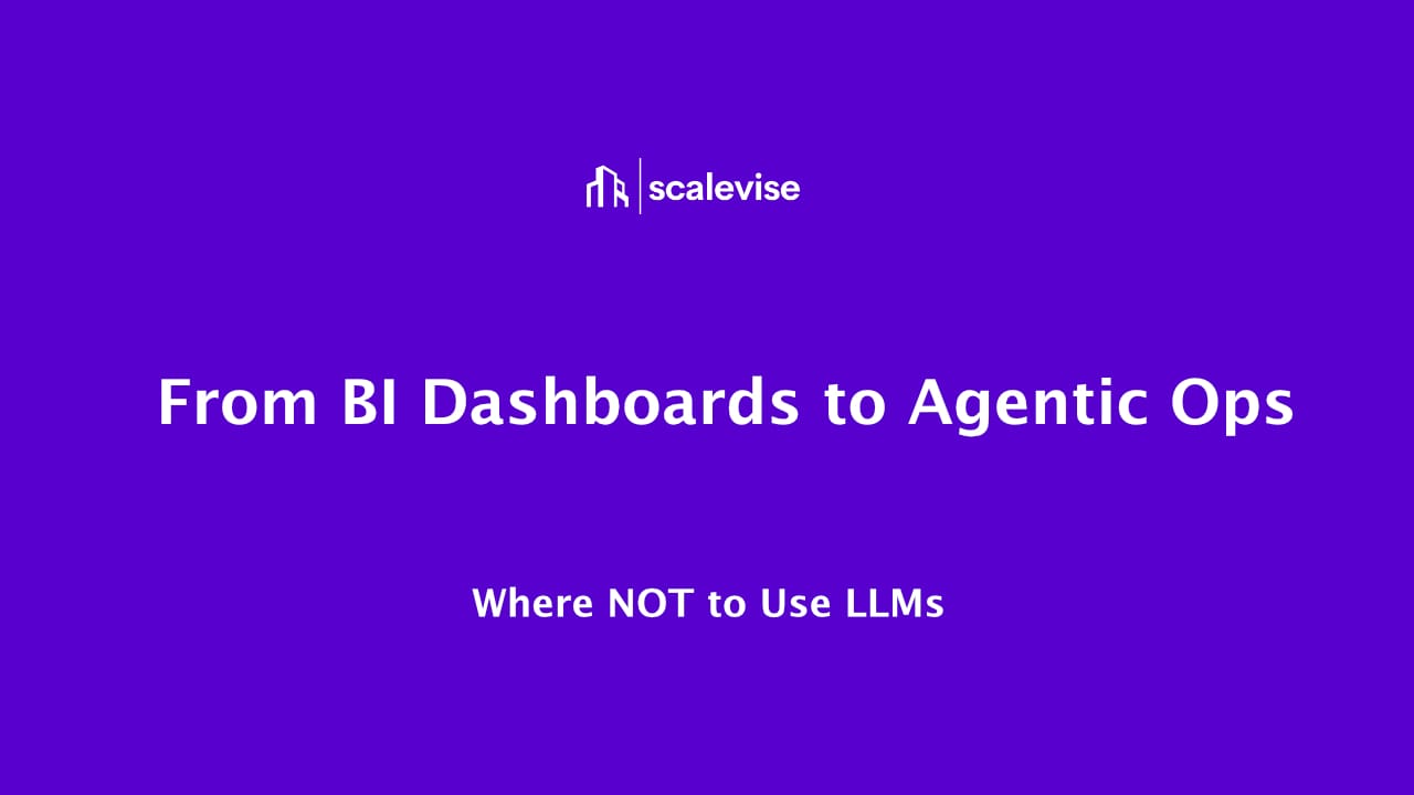 BI Dashboards to Agentic Ops