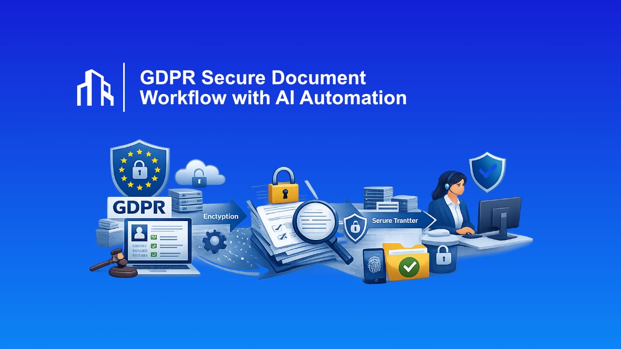 GDPR compliant document workflow architecture with AI automation and audit logging