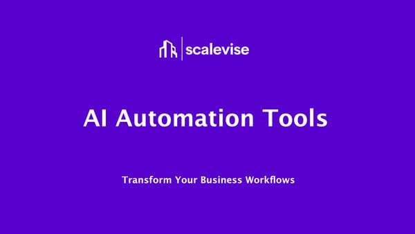 AI Automation Tools