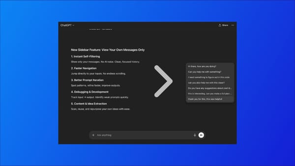 New ChatGPT Feature with a UI Change